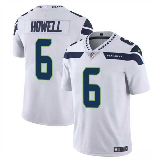 Men & Women & Youth Seattle Seahawks #6 Sam Howell White Vapor Limited Football Stitched Jersey